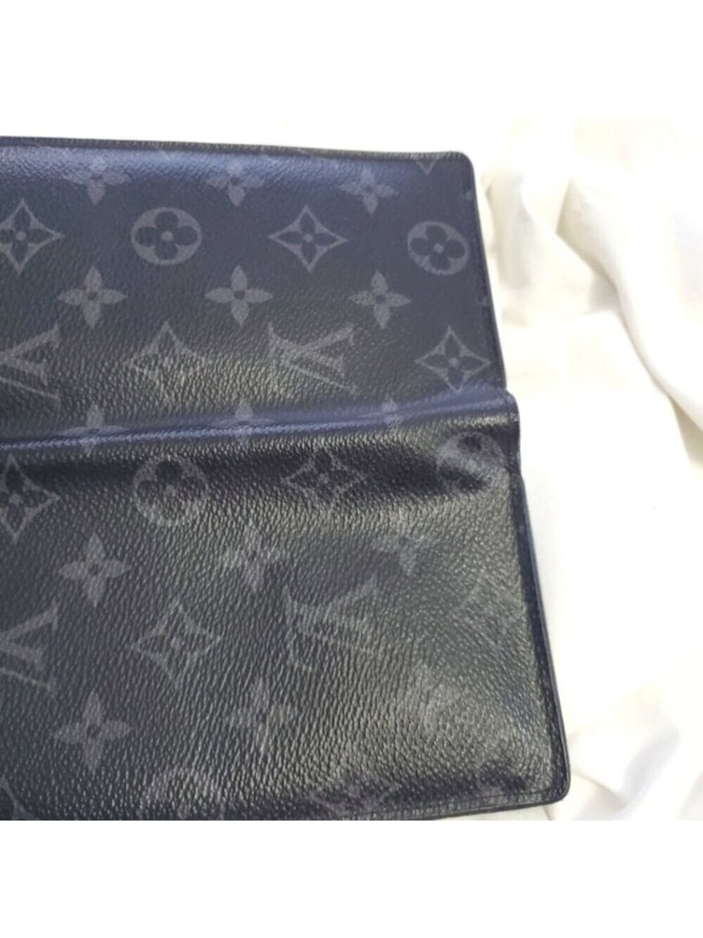 Louis Vuitton Monogram Eclipse Brazza Long Wallet Black France - Picture 3 of 11